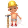 Baby Jake construction worker 3d illustration