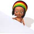 Baby Jake Rastafarian 3d illustration Royalty Free Stock Photo