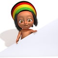 Baby Jake Rastafarian 3d illustration Royalty Free Stock Photo