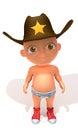 Baby Jake sheriff 3d illustration