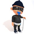 Baby Jake thief 3d illustration Royalty Free Stock Photo