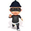 Baby Jake thief 3d illustration Royalty Free Stock Photo