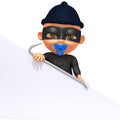 Baby Jake thief 3d illustration Royalty Free Stock Photo