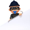 Baby Jake thief 3d illustration Royalty Free Stock Photo