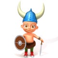 Baby Jake viking 3d illustration