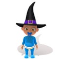 Baby Jake with witch hat 3d illustration Royalty Free Stock Photo