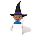 Baby Jake with witch hat 3d illustration Royalty Free Stock Photo