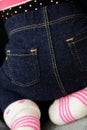 Baby in jeans Royalty Free Stock Photo