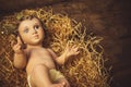 Baby Jesus Christmas card. Royalty Free Stock Photo