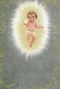 Baby Jesus, First Holy Communion background.Vertical Royalty Free Stock Photo