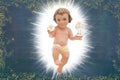 Baby Jesus, First Holy Communion background Royalty Free Stock Photo