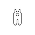 Baby jumpsuit line icon