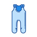 Baby jumpsuit line icon.