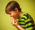 Baby kid boy teenager poisoning vomiting belching, Royalty Free Stock Photo