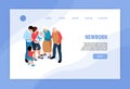 Baby Kids Isometric Banner