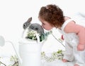 Baby Kissing Bunny