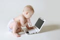 Baby with a laptop