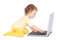 Baby and laptop Royalty Free Stock Photo