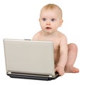 Baby with laptop