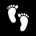 Baby footprint solid icon. vector illustration isolated on black. glyph style design, designed for web and app. Eps 10 Royalty Free Stock Photo