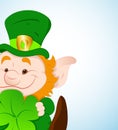 Baby Leprechaun with Shamrock