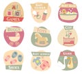 Baby life flat icons