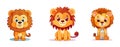 baby lion kindergarten illustration book character vector Royalty Free Stock Photo
