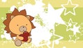 Baby lion lovely valentine background