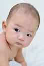 Baby looking to find some things. Royalty Free Stock Photo