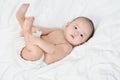 Baby looking up to find some things. Royalty Free Stock Photo