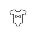 Baby loose jacket outline icon