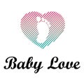 Baby Love Logo Illustration Design Royalty Free Stock Photo