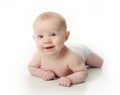 Baby lying on belly Royalty Free Stock Photo
