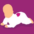 Baby lying on floor Royalty Free Stock Photo