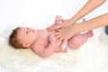 Baby massage. Belly