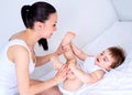 Baby massage Royalty Free Stock Photo