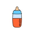 Baby milk bottle cliaprt vector Royalty Free Stock Photo