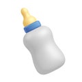 Baby Milk Bottle Icon isolated on white background, 3d rendering Royalty Free Stock Photo