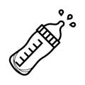 Baby milk bottle icon