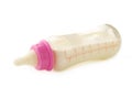 Baby milk bottle isolated on white background Royalty Free Stock Photo