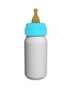 Baby Milk Bottle isolated on white Royalty Free Stock Photo