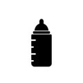 Baby milk bottle silhouette icon Royalty Free Stock Photo