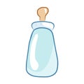 Baby milk bottles isolated illustration Royalty Free Stock Photo