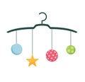 baby mobile. hanging baby toy vector illustration