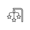 Baby mobile line icon