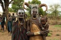 Baby, mom and grandmother of mursi ethnicity