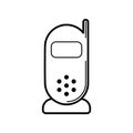 Baby monitor. Baby icon on a white background, line vector desig