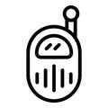 Baby monitor button icon, outline style Royalty Free Stock Photo