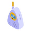 Baby monitor icon isometric vector. Babyphone radio Royalty Free Stock Photo