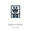 Baby monitor icon vector. Trendy flat baby monitor icon from kid and baby collection isolated on white background. Vector Royalty Free Stock Photo